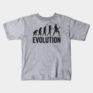 Rock and Roll Evolution: From Primates to Rock Gods Kids T-Shirt